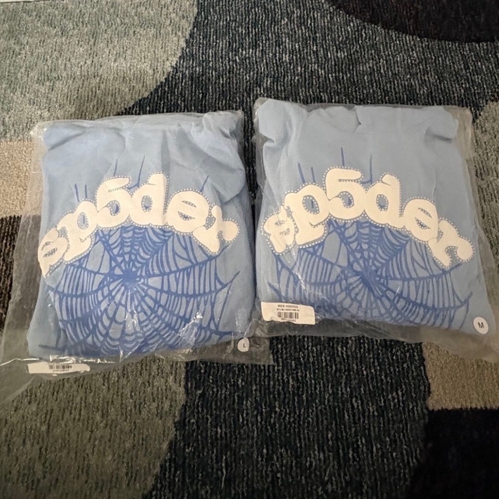 Sp5der Blue Graphic T-Shirt